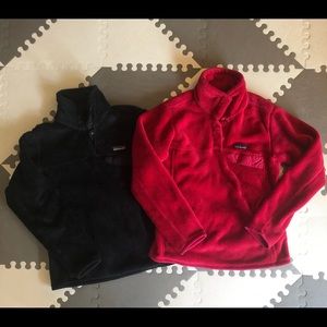 Patagonia Snap-T Pullover Lot of 2 Black XS Pink S